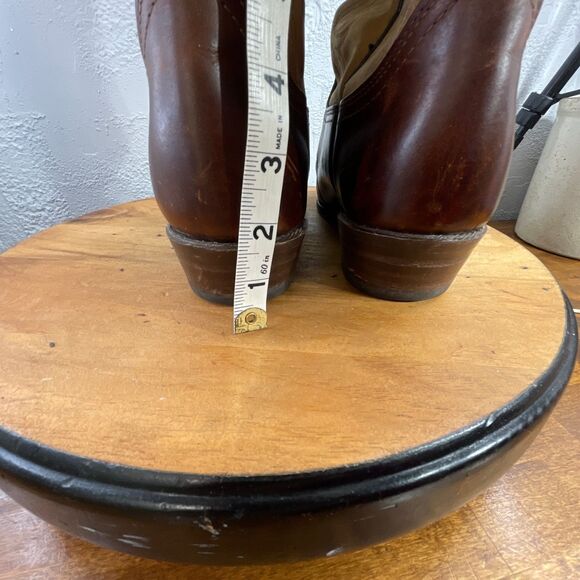 Durango Cowboy Boots Mens 9 Brown Tan Western Ranch Rodeo Leather Pull On Riding main image 14